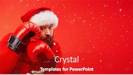  Presentation with boxing - Audience pleasing PPT layouts consisting of portrait-of-an-emotional-bearded backdrop and a crimson colored foreground