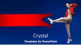  Presentation with step - Presentation theme featuring portrait-of-an-emotional-modern background and a navy blue colored foreground