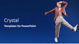  Presentation with step - PPT layouts with portrait-of-an-excited-modern background and a navy blue colored foreground