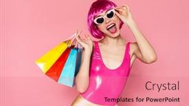  Presentation with bright - Beautiful slide set featuring portrait-of-an-excited-young backdrop and a coral colored foreground