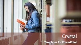  Presentation with college - Slides having portrait of an hispanic college background and a tawny brown colored foreground