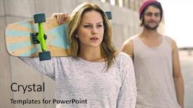  Presentation with personality - Amazing PPT layouts having portrait of an independant personality backdrop and a  colored foreground