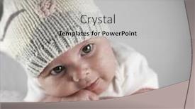  Presentation with infant - Beautiful theme featuring portrait of an infant girl wearing a winter knit hat backdrop and a light gray colored foreground