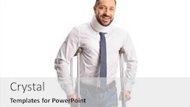  Presentation with cervical - Presentation theme consisting of portrait-of-an-injured-man background and a light gray colored foreground