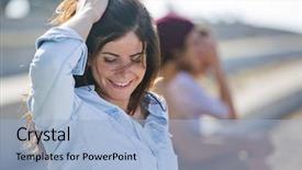  Presentation with conscious - Amazing theme having portrait of an introvert self backdrop and a light blue colored foreground