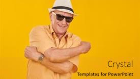  Presentation with old clothes - Slide deck featuring portrait-of-an-old-elegant background and a  colored foreground