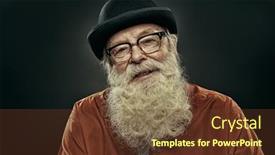  Presentation with old age - Presentation featuring portrait-of-an-old-fashioned background and a tawny brown colored foreground