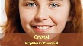  Presentation with cute - Cool new slide deck with red-haired cute girl backdrop and a tawny brown colored foreground