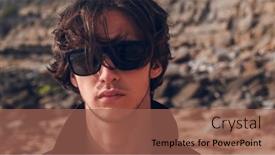  Presentation with wind - Slides having portrait-of-an-young-man background and a violet colored foreground