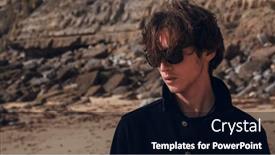  Presentation with wind - Presentation enhanced with portrait-of-an-young-man background and a black colored foreground