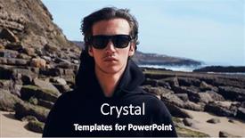  Presentation with wind - Theme enhanced with portrait-of-an-young-man background and a black colored foreground