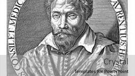  Presentation with physician - Beautiful PPT theme featuring portrait-of-andre-du-laurens backdrop and a light gray colored foreground