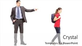  Presentation with angry - Presentation theme consisting of picture photo frame isolated on background and a white colored foreground