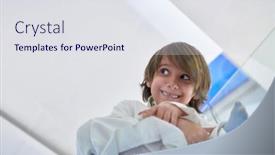  Presentation with traditional - Presentation design having portrait-of-arabian-kid-wearing background and a sky blue colored foreground