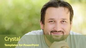  Presentation with arabic - Slide deck enhanced with portrait of arabic man background and a tawny brown colored foreground