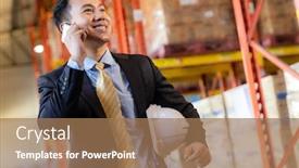  Presentation with merger - Cool new theme with portrait-of-asian-confidence-businessman backdrop and a coral colored foreground