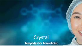  Presentation with chemical technology - Beautiful slides featuring portrait-of-asian-female-surgeon backdrop and a teal colored foreground