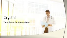  Presentation with asian doctor - Audience pleasing presentation theme consisting of portrait of asian indian medical backdrop and a cream colored foreground