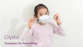  Presentation with pollution air - Slide deck enhanced with portrait-of-asian-little-child background and a lemonade colored foreground