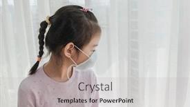  Presentation with pollution air - Beautiful slides featuring portrait-of-asian-little-child backdrop and a light gray colored foreground