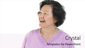  Presentation with senior asian - Amazing presentation design having portrait of asian senior adult backdrop and a  colored foreground
