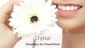  Presentation with asian - Colorful presentation enhanced with portrait-of-attractive-asian-smiling backdrop and a soft green colored foreground