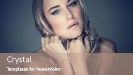  Presentation with luxury fashion - PPT layouts enhanced with portrait of attractive female with beautiful makeup and hairstyle isolated on dark background luxury beauty salon fashion concept background and a coral colored foreground