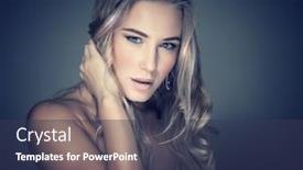  Presentation with luxury fashion - Amazing slide deck having portrait of attractive female with beautiful makeup and hairstyle isolated on dark background luxury beauty salon fashion concept backdrop and a tawny brown colored foreground