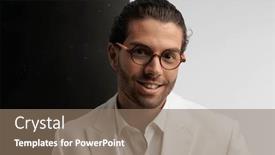  Presentation with joy - Presentation consisting of portrait-of-attractive-man-smiling background and a coral colored foreground