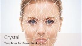  Presentation with face recognition security - Slide set with portrait-of-attractive-woman background and a lemonade colored foreground