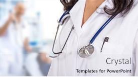  Presentation with female - Beautiful PPT theme featuring portrait-of-attractive-young-female backdrop and a white colored foreground