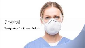  Presentation with respiratory - Slide deck with portrait-of-attractive-young-nurse background and a white colored foreground