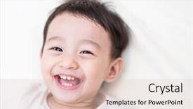  Presentation with mother baby asian breastfeeding - Amazing slide set having portrait of beautiful asian baby backdrop and a lemonade colored foreground