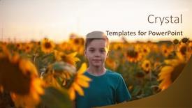  Presentation with summer school - Cool new PPT theme with portrait-of-beautiful-blond-kid backdrop and a cream colored foreground