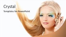  Presentation with mermaid - Audience pleasing presentation theme consisting of portrait of beautiful blond mermaid calling phone with shell isolated on white background backdrop and a pink colored foreground