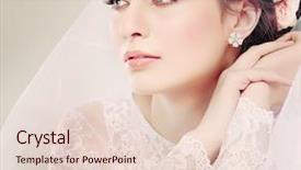  Presentation with bride - Amazing presentation design having portrait of beautiful bride wedding backdrop and a lemonade colored foreground