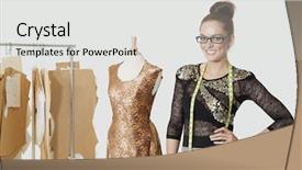  Presentation with black male female fashion - Cool new theme with portrait of beautiful female fashion backdrop and a white colored foreground