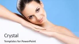  Presentation with healthy - Slides enhanced with portrait of beautiful fresh health background and a  colored foreground