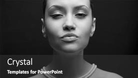  Presentation with black girl - Beautiful slides featuring portrait of beautiful girl fashion black-and-white photo backdrop and a dark gray colored foreground