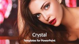  Presentation with makeup - PPT layouts with portrait of beautiful girl background and a tawny brown colored foreground