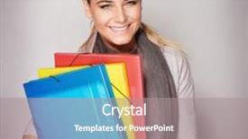  Presentation with colorful hands - Beautiful slide set featuring portrait of beautiful happy student girl with colorful folders in hands over gray background enjoying start of educational season backdrop and a gray colored foreground