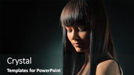  Presentation with long hair - Audience pleasing PPT layouts consisting of contrasty - portrait of beautiful model backdrop and a dark gray colored foreground