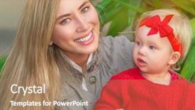  Presentation with beautiful-green - Amazing presentation design having green park happy young family backdrop and a coral colored foreground