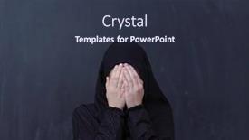  Presentation with black woman praying - Colorful slides enhanced with portrait-of-beautiful-muslim-woman backdrop and a tawny brown colored foreground