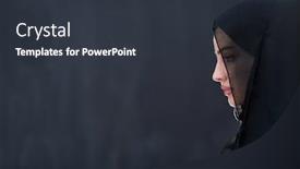  Presentation with hijab modern - Colorful slides enhanced with portrait-of-beautiful-muslim-woman backdrop and a tawny brown colored foreground
