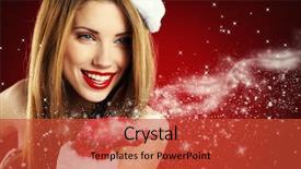  Presentation with sexy girl - Beautiful theme featuring portrait of beautiful sexy girl backdrop and a red colored foreground