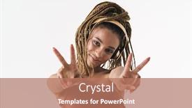  Presentation with african music - Cool new slide set with portrait-of-beautiful-smiling-african backdrop and a coral colored foreground