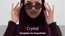  Presentation with hijab modern - PPT layouts consisting of portrait-of-beautiful-stylish-young background and a wine colored foreground