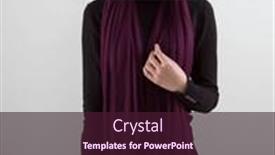  Presentation with hijab modern - Presentation theme having portrait-of-beautiful-stylish-young background and a wine colored foreground