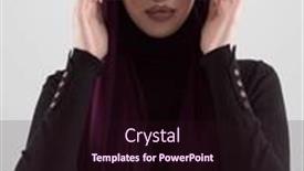  Presentation with hijab modern - Theme enhanced with portrait-of-beautiful-stylish-young background and a  colored foreground